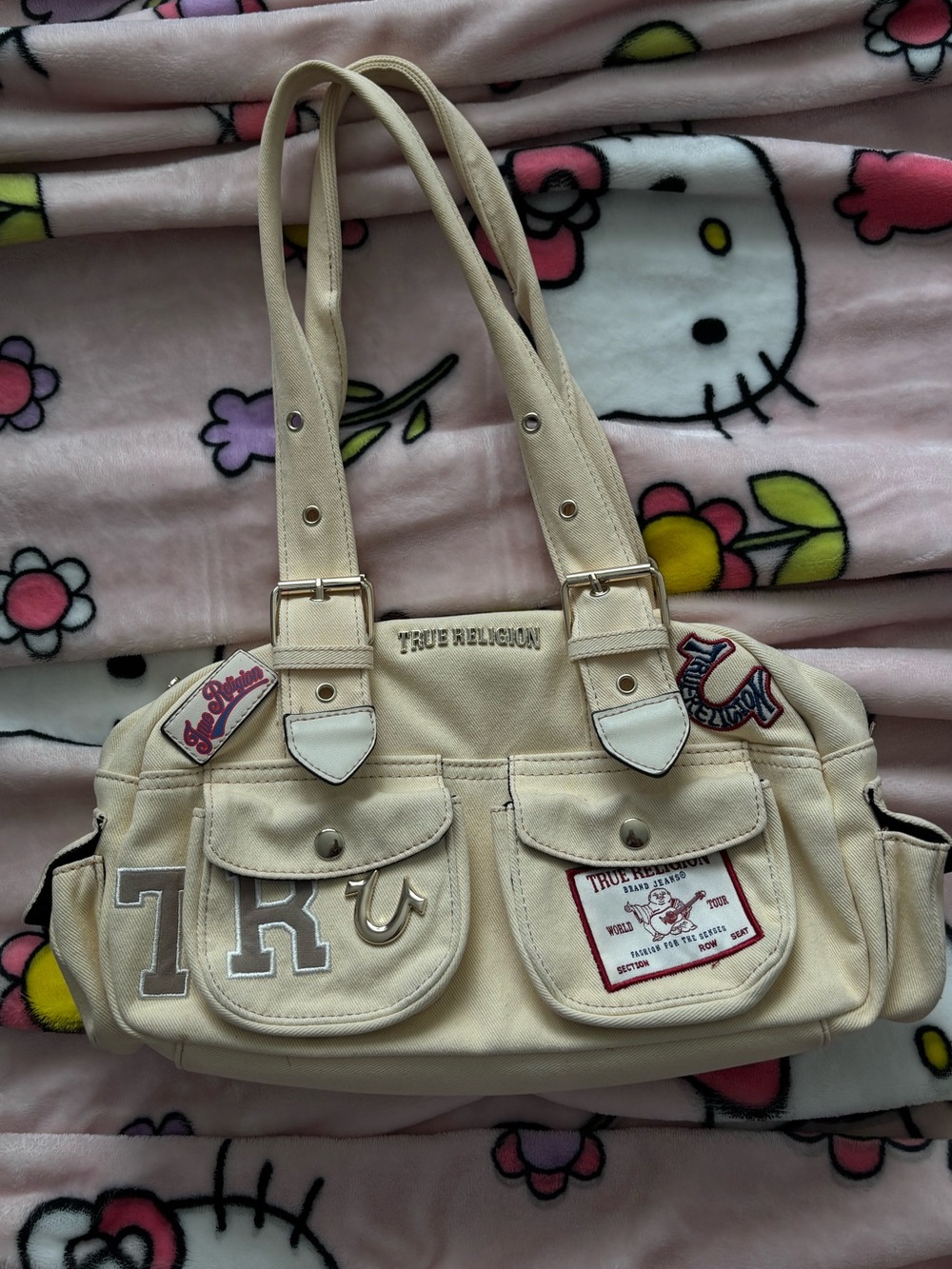 True Religion Multipatch Satchel Bag